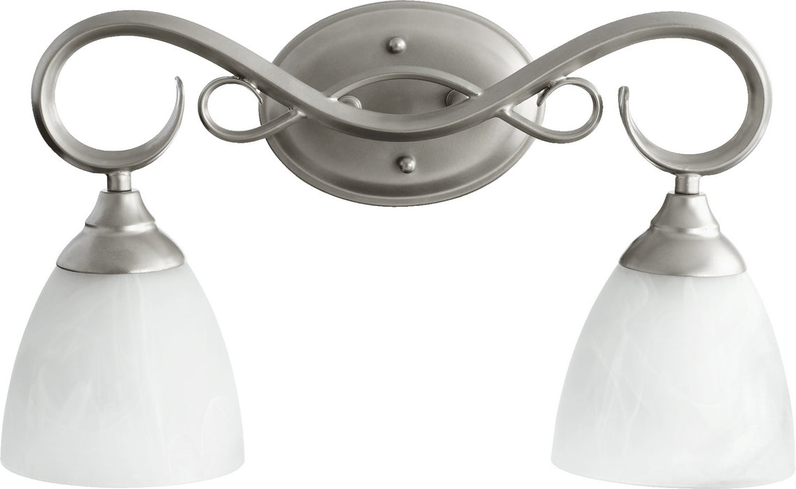 Quorum 5108-2-64 Two Light Vanity, Classic Nickel