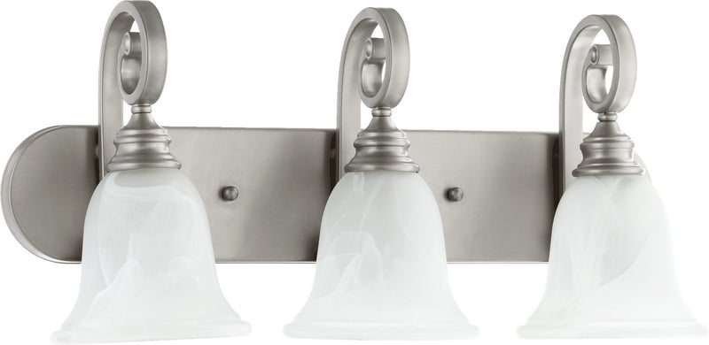 Quorum 5154-3-64 Three Light Vanity, Classic Nickel
