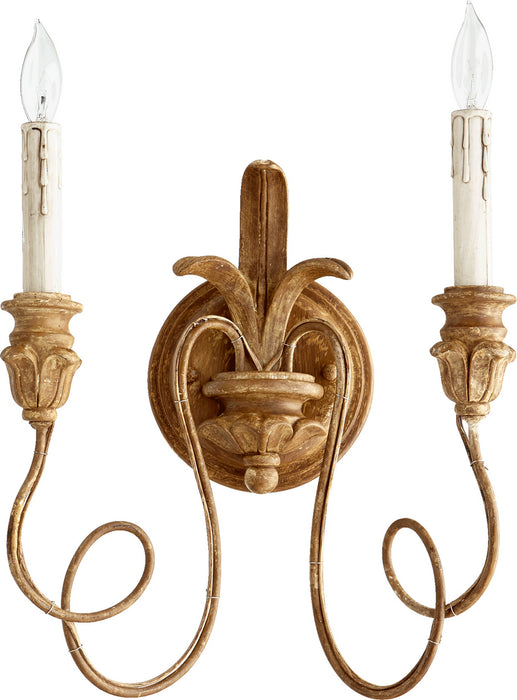 Quorum 5306-2-94 Two Light Wall Mount, French Umber