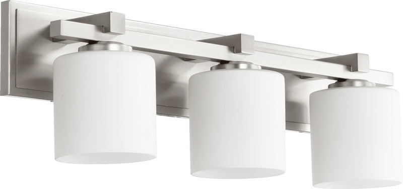 Quorum 5369-3-65 Three Light Vanity, Satin Nickel