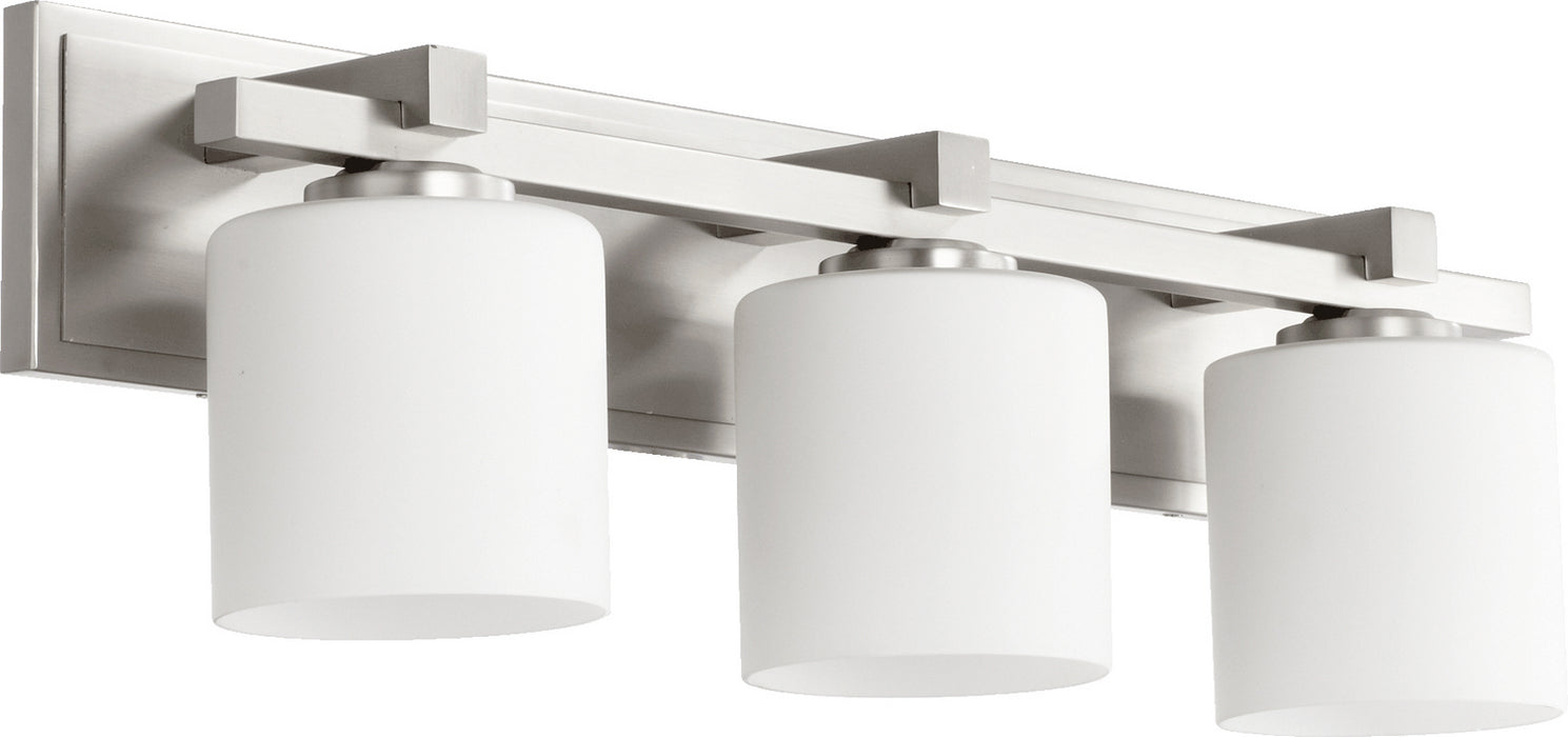 Quorum 5369-3-65 Three Light Vanity, Satin Nickel