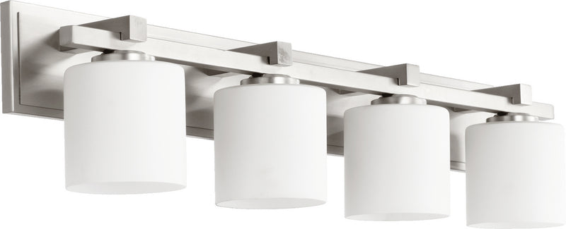 Quorum 5369-4-65 Four Light Vanity, Satin Nickel