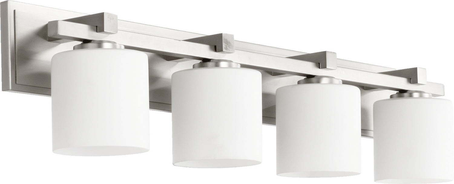 Quorum 5369-4-65 Four Light Vanity, Satin Nickel