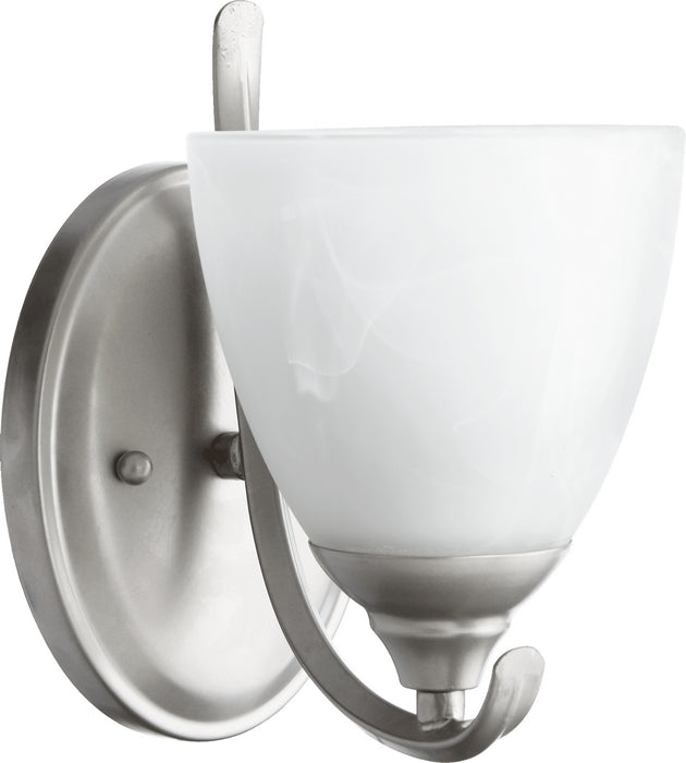 Quorum 5508-1-64 One Light Wall Mount, Classic Nickel