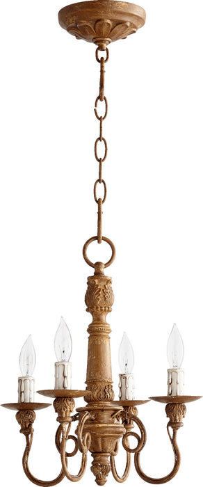 Quorum 6006-4-94 Four Light Chandelier, French Umber