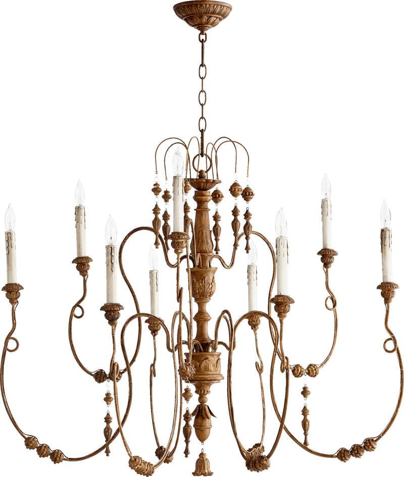 Quorum 6206-9-94 Nine Light Chandelier, French Umber