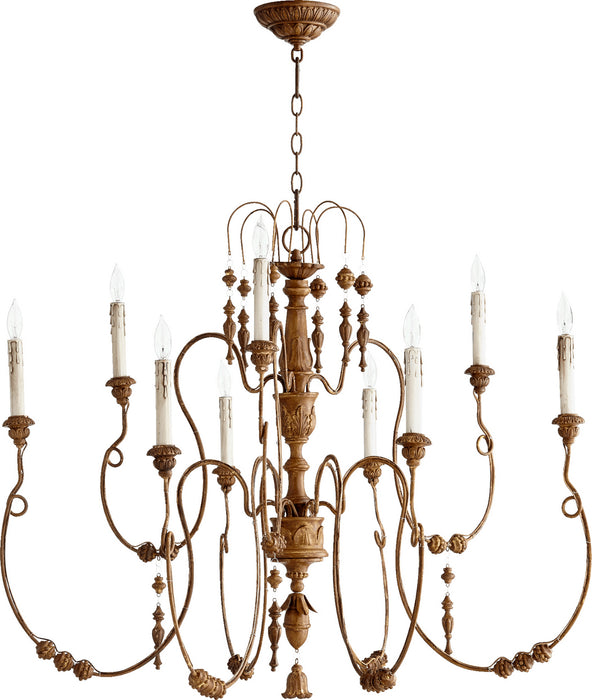 Quorum 6206-9-94 Nine Light Chandelier, French Umber