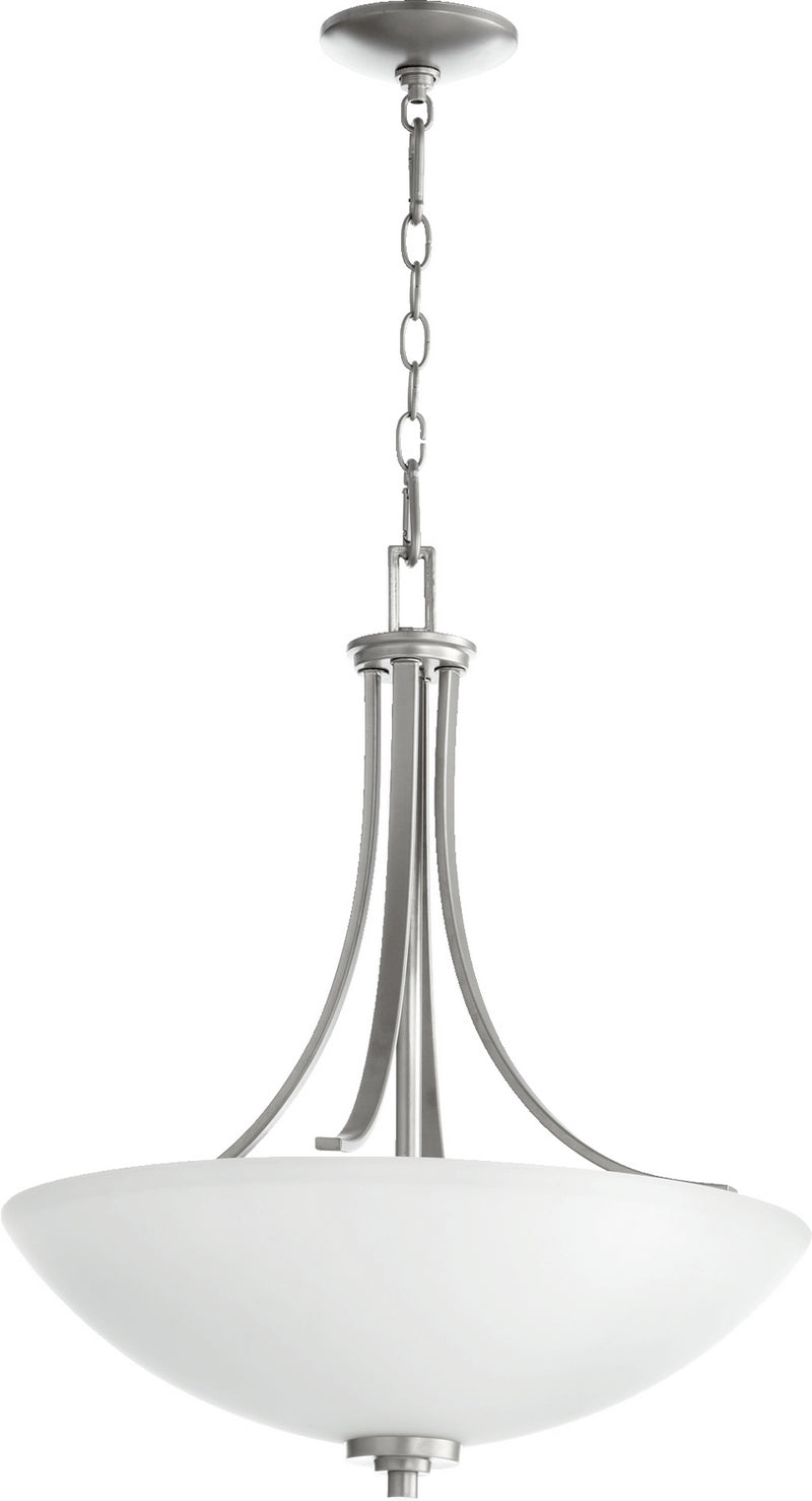 Quorum 8060-4-64 Four Light Pendant, Classic Nickel