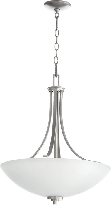 Quorum 8060-4-64 Four Light Pendant, Classic Nickel