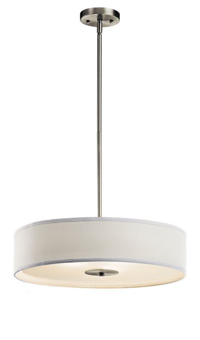 Kichler 42121NI Three Light Pendant/Semi Flush, Brushed Nickel
