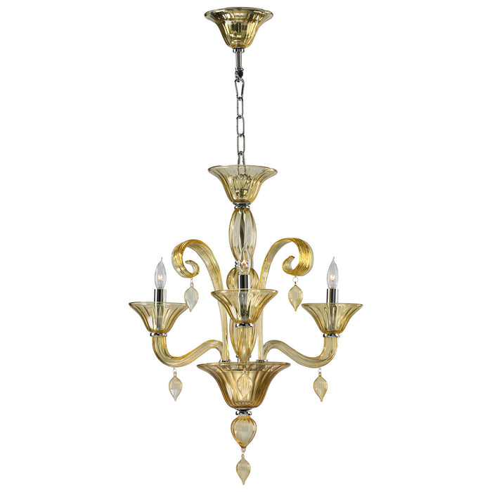 Cyan 6493-3-14 Three Light Chandelier, Chrome