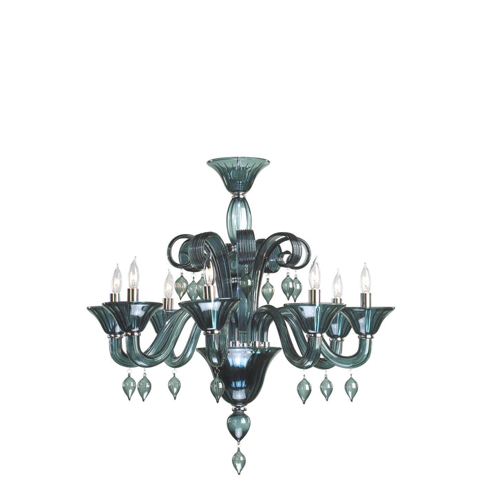 Cyan 6495-8-14 Eight Light Chandelier, Chrome