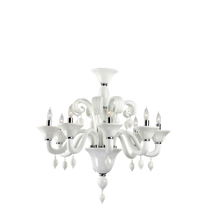 Cyan 6496-8-14 Eight Light Chandelier, Chrome