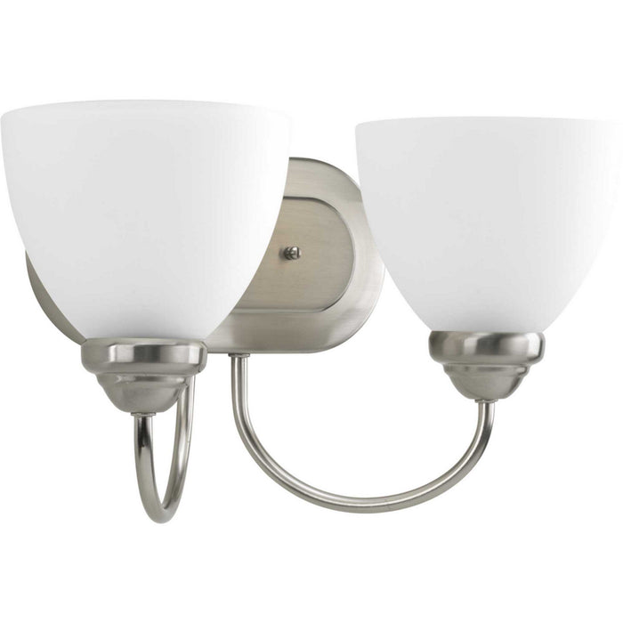 Progress Lighting P2915-09 Two Light Bath Bracket, Brushed Nickel
