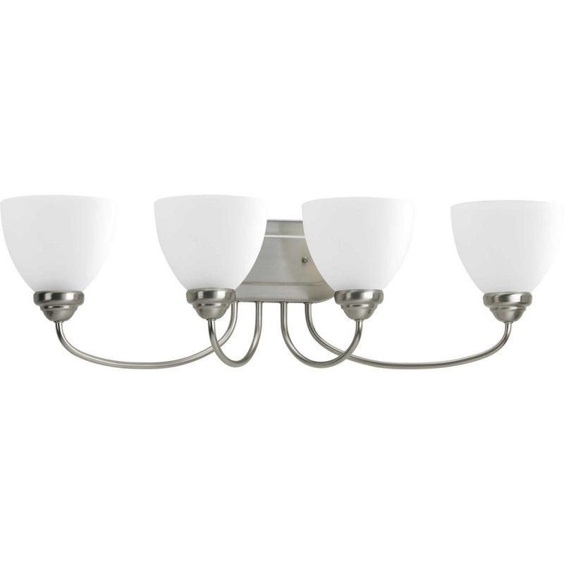Progress Lighting P2928-09 Four Light Bath Bracket, Brushed Nickel