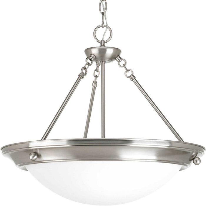 Progress Lighting P3573-09 Three Light Pendant, Brushed Nickel