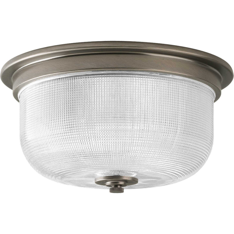 Progress Lighting P3740-81 Two Light Flush Mount, Antique Nickel