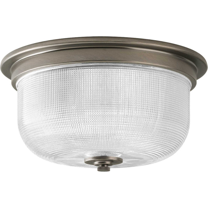 Progress Lighting P3740-81 Two Light Flush Mount, Antique Nickel
