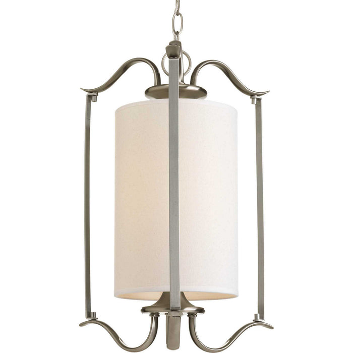 Progress Lighting P3799-09 One Light Foyer Pendant, Brushed Nickel