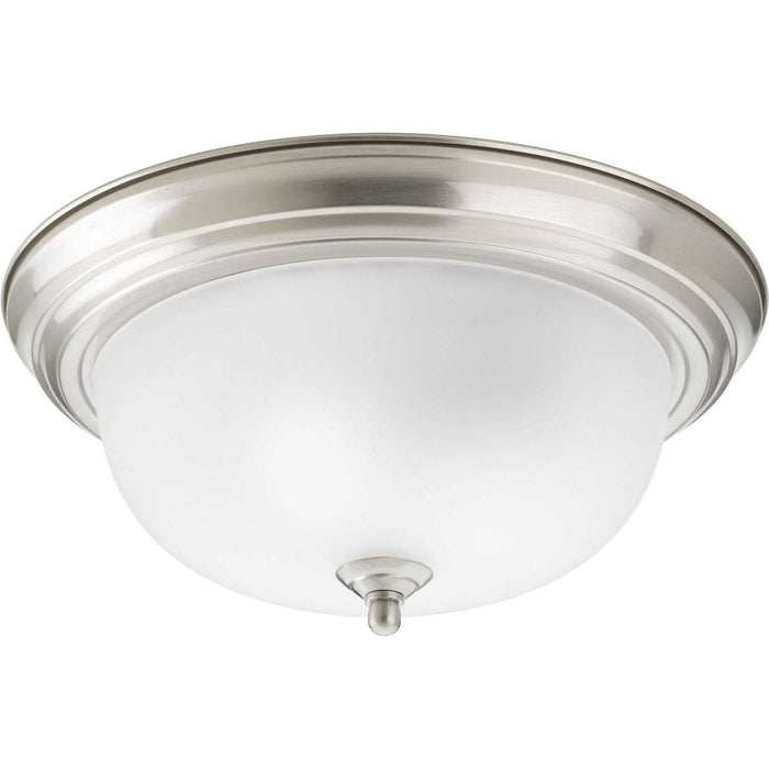 Progress Lighting P3925-09ET Two Light Flush Mount, Brushed Nickel