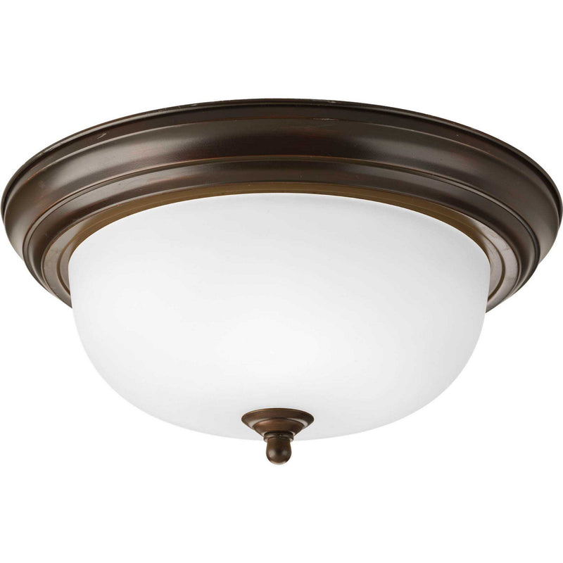 Progress Lighting P3925-20ET Two Light Flush Mount, Antique Bronze