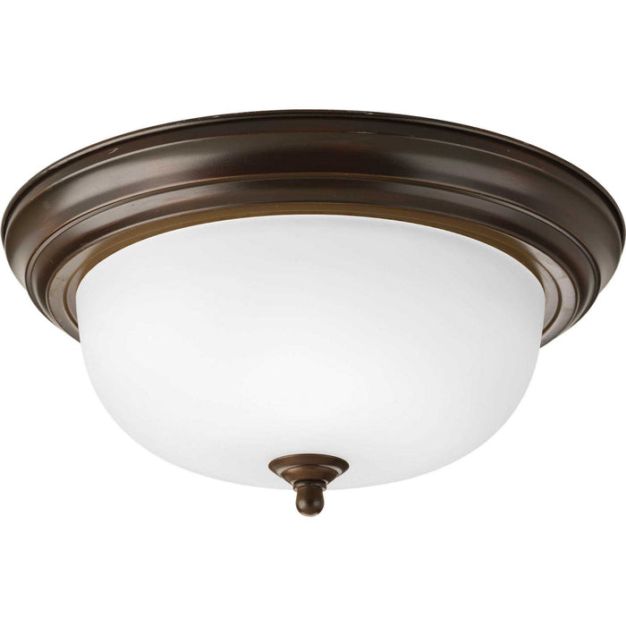 Progress Lighting P3925-20ET Two Light Flush Mount, Antique Bronze