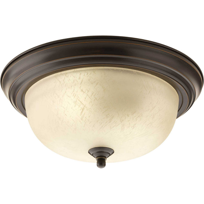 Progress Lighting P3925-20EUL Two Light Flush Mount, Antique Bronze