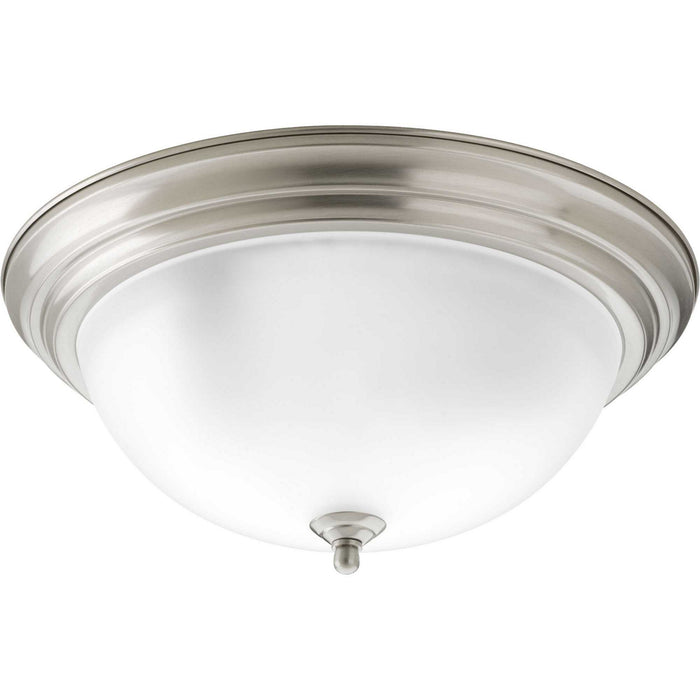 Progress Lighting P3926-09ET Three Light Flush Mount, Brushed Nickel