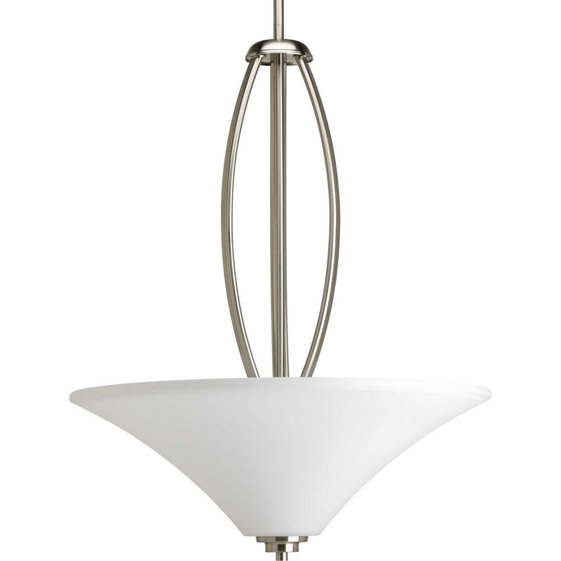 Progress Lighting P3951-09 Three Light Pendant, Brushed Nickel