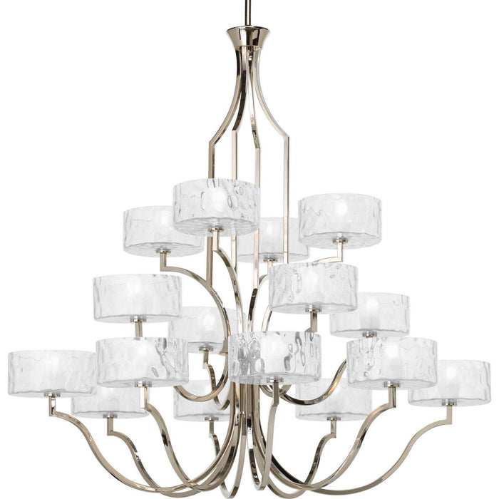Progress Lighting P4685-104WB 16 Light Chandelier, Polished Nickel