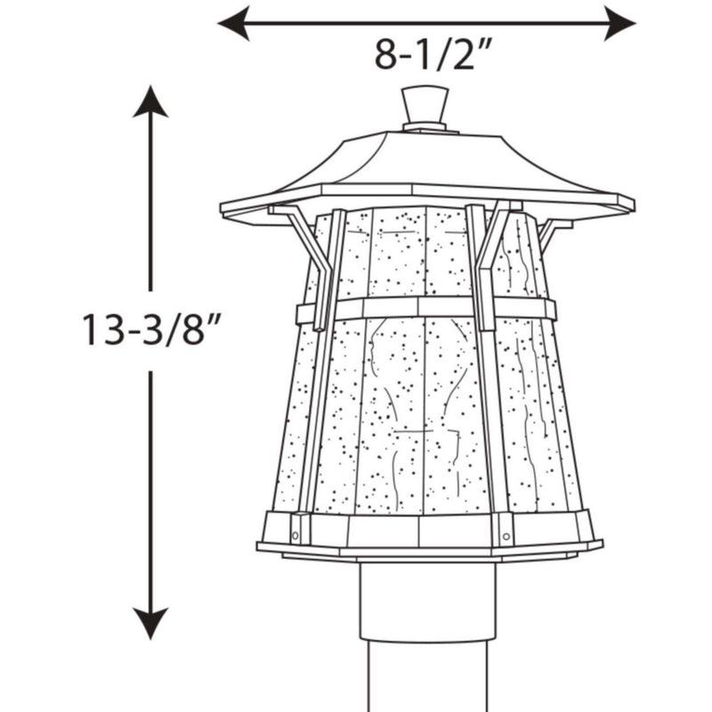 Progress Lighting P5479-84 One Light Post Lantern, Espresso