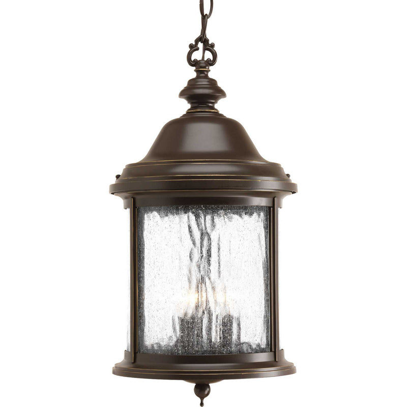 Progress Lighting P5550-20 Three Light Hanging Lantern, Antique Bronze