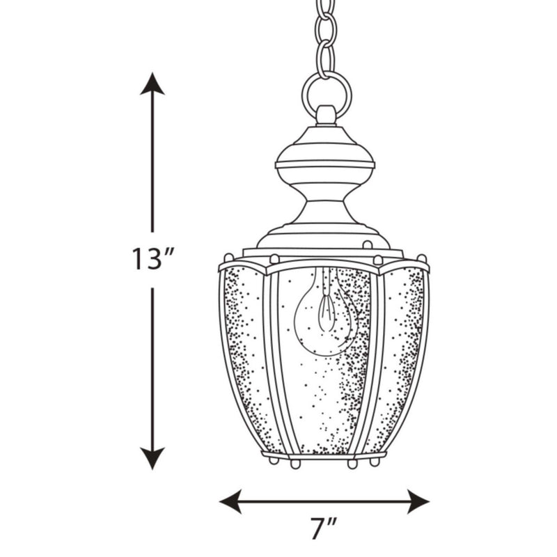 Progress Lighting P5565-20 One Light Lantern, Antique Bronze