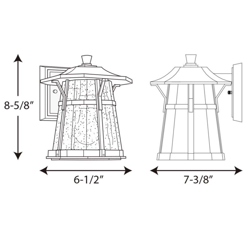 Progress Lighting P5749-84 One Light Wall Lantern, Espresso