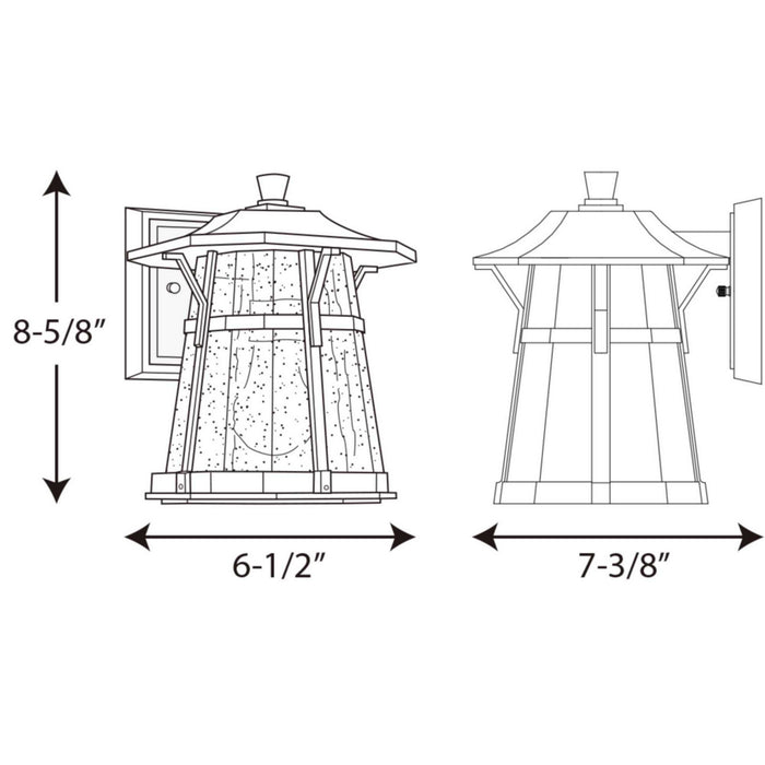 Progress Lighting P5749-84 One Light Wall Lantern, Espresso