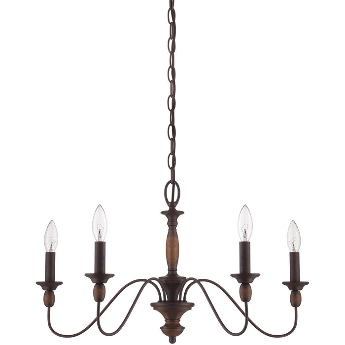 Quoizel HK5005TC Five Light Chandelier, Tuscan Brown