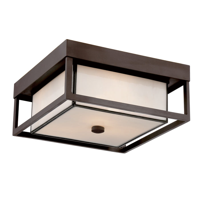 Quoizel PWL1613WT Three Light Outdoor Flush Mount, Western Bronze