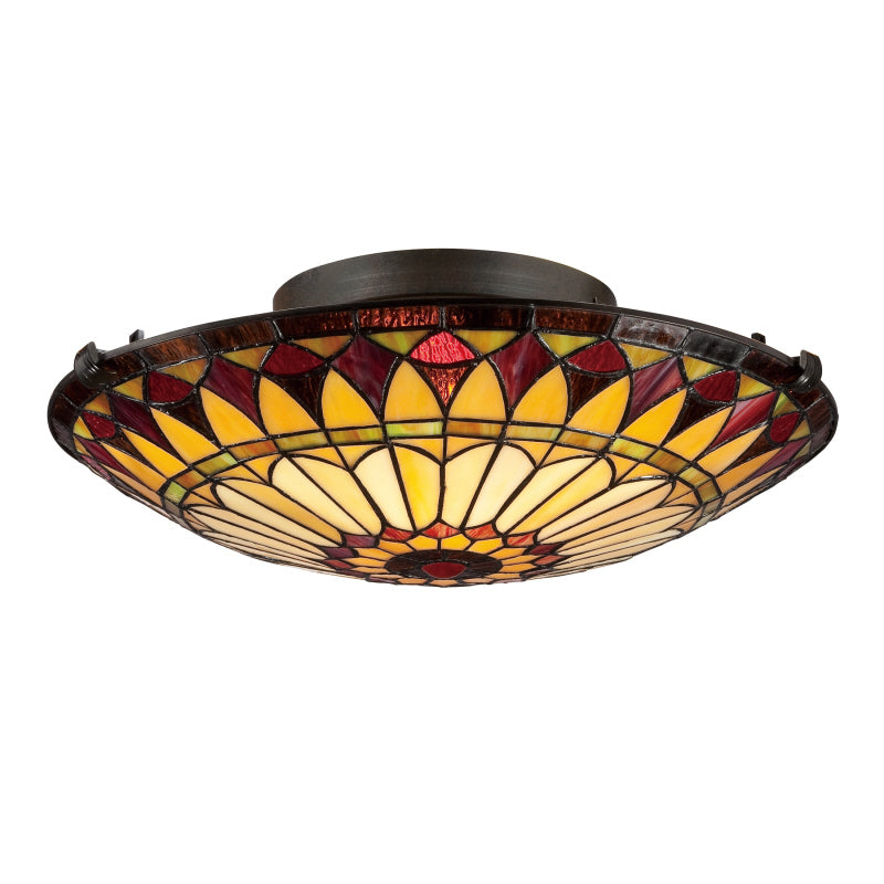 Quoizel TF1400SVB Two Light Flush Mount, Vintage Bronze