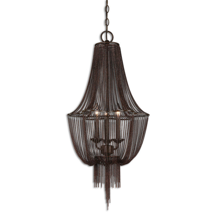 Uttermost 21998 Three Light Chandelier, Dark Oil Rubbed Bronze