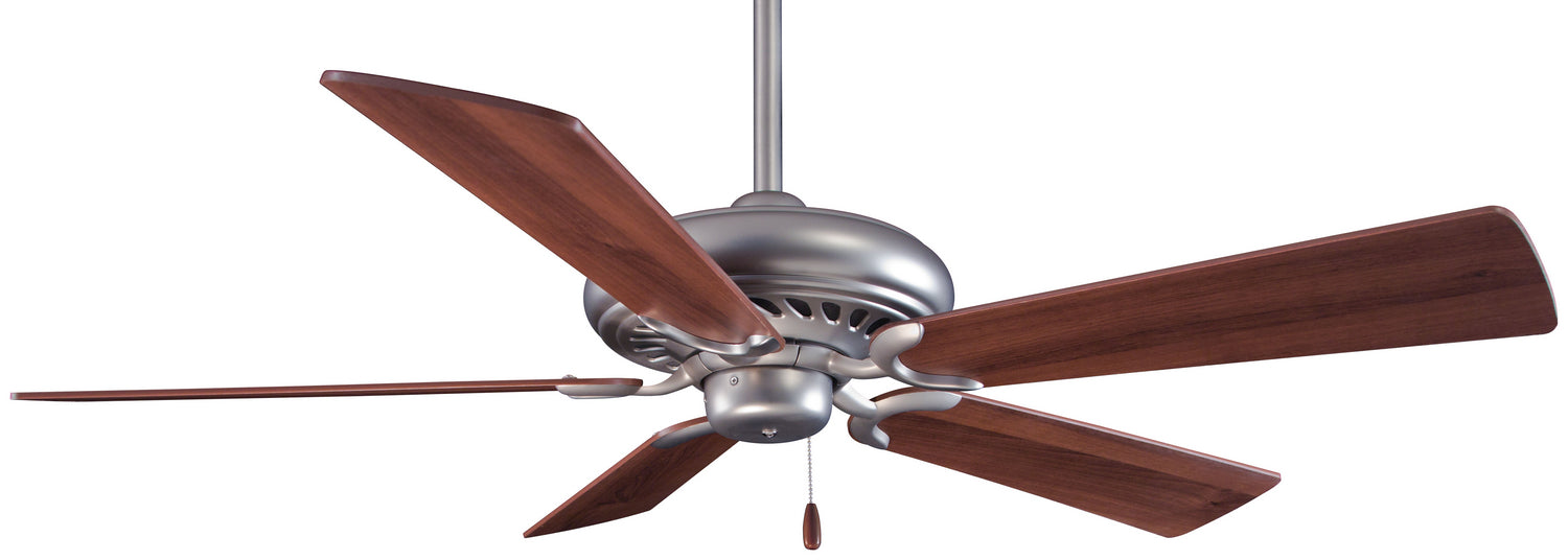 Minka Aire F568-BS/DW 52" Ceiling Fan, Brushed Steel W/ Dark Walnut