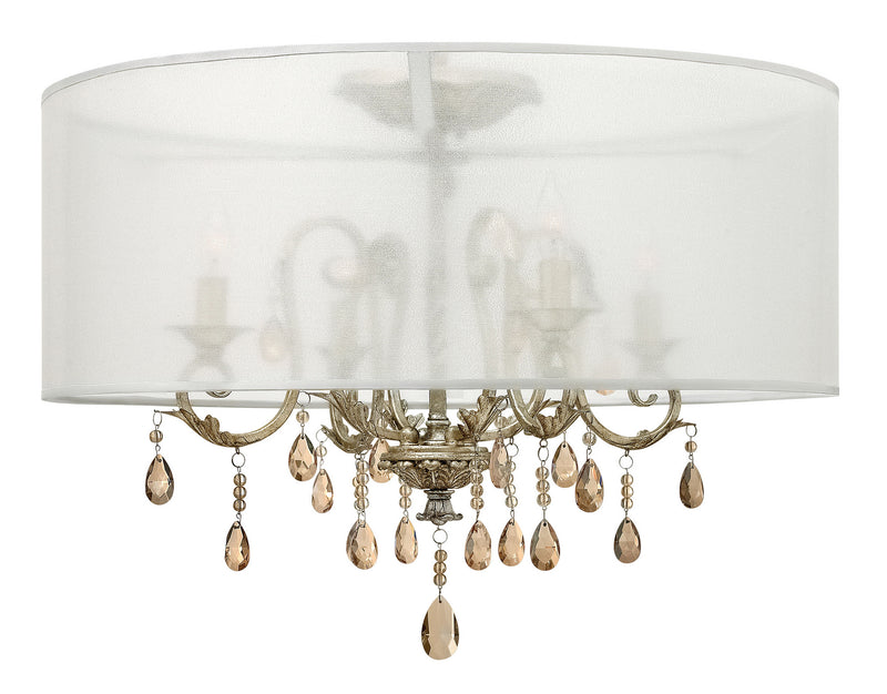 Hinkley 4771SL LED Semi-Flush Mount, Silver Leaf