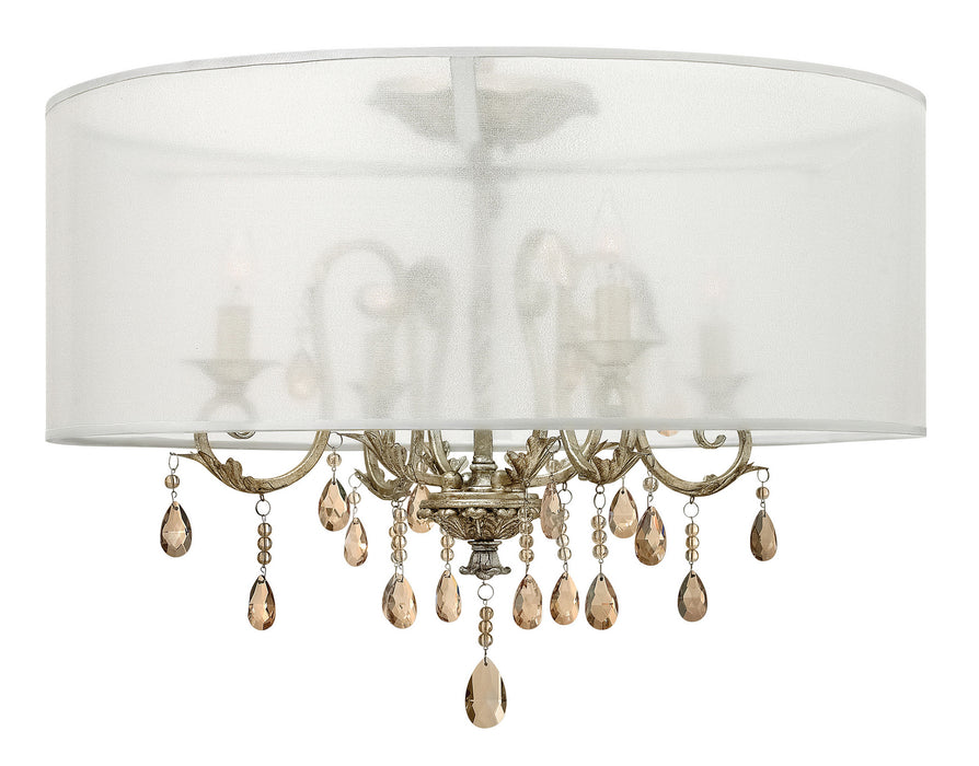 Hinkley 4771SL LED Semi-Flush Mount, Silver Leaf
