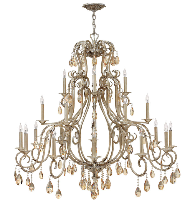 Hinkley 4779SL LED Foyer Chandelier, Silver Leaf