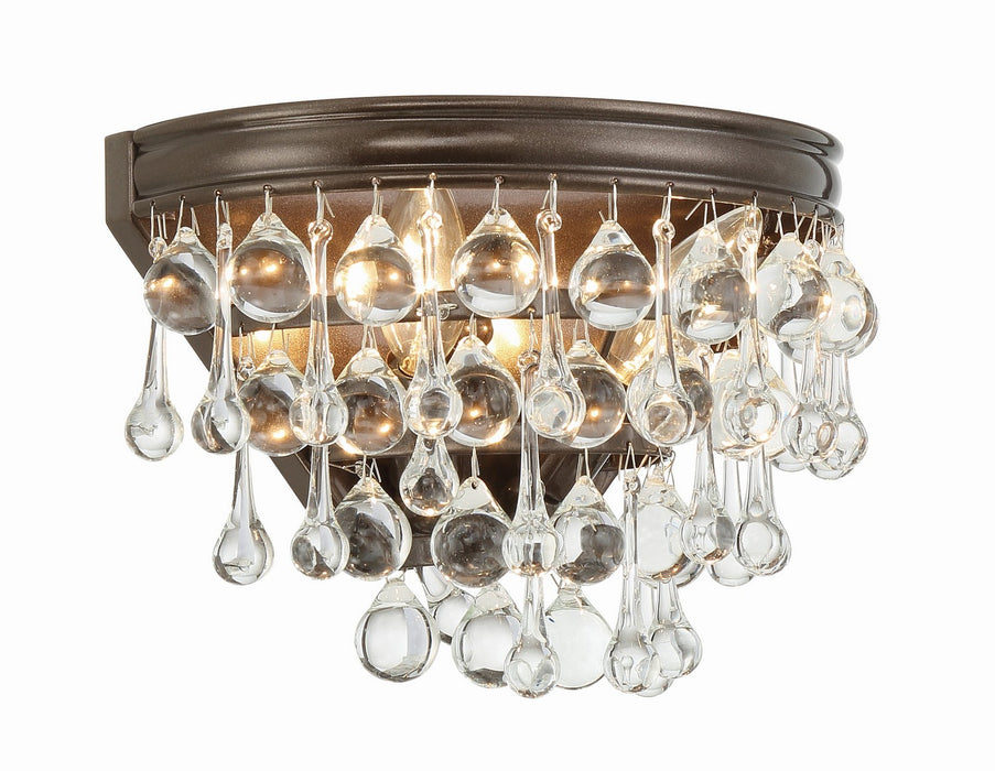 Crystorama 132-VZ Two Light Wall Sconce, Vibrant Bronze