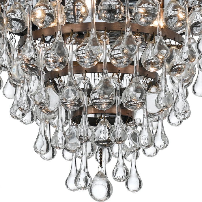 Crystorama 135-VZ Three Light Flush Mount, Vibrant Bronze