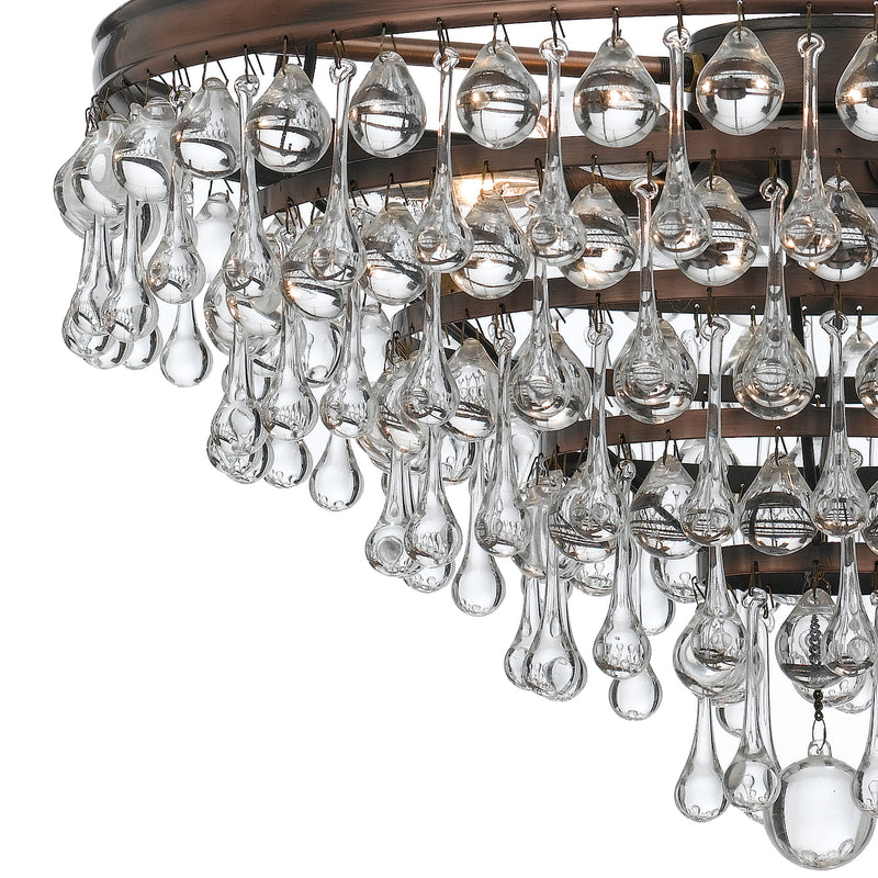 Crystorama 136-VZ Six Light Chandelier, Vibrant Bronze
