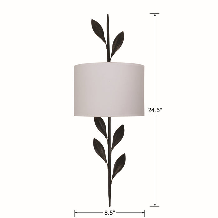 Crystorama 501-EB Two Light Wall Sconce, English Bronze