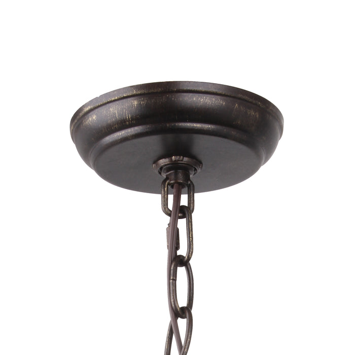 Crystorama 504-EB-GA Four Light Mini Chandelier, English Bronze + Antique Gold