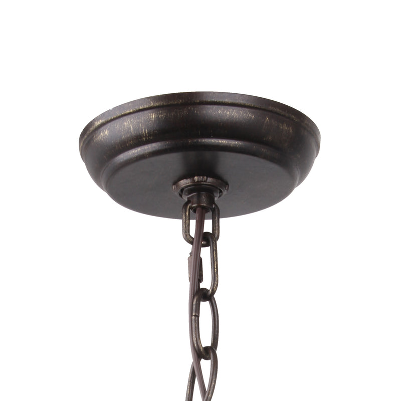 Crystorama 506-EB-GA Six Light Chandelier, English Bronze + Antique Gold