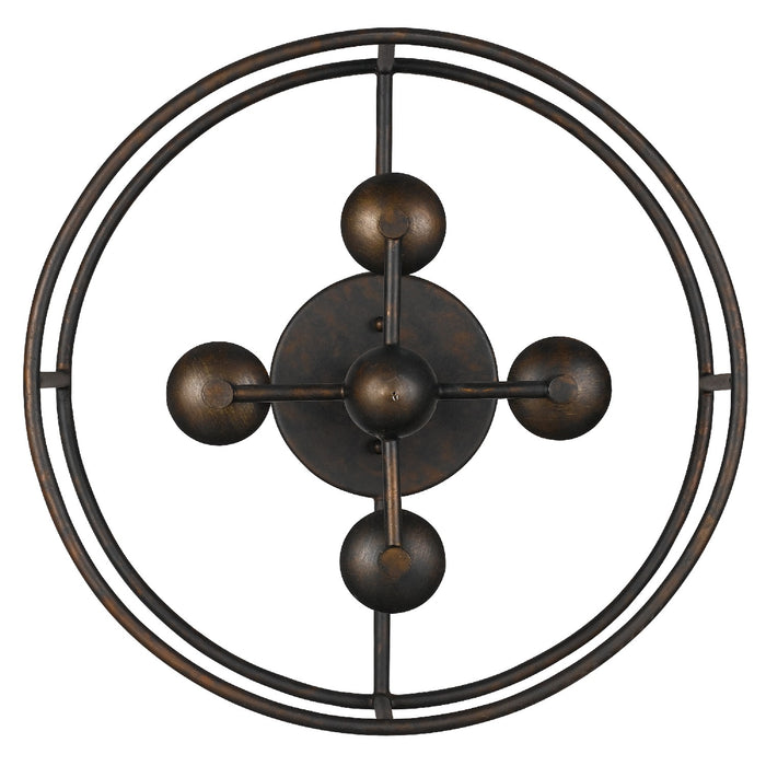 Crystorama 9267-EB Four Light Semi Flush Mount, English Bronze